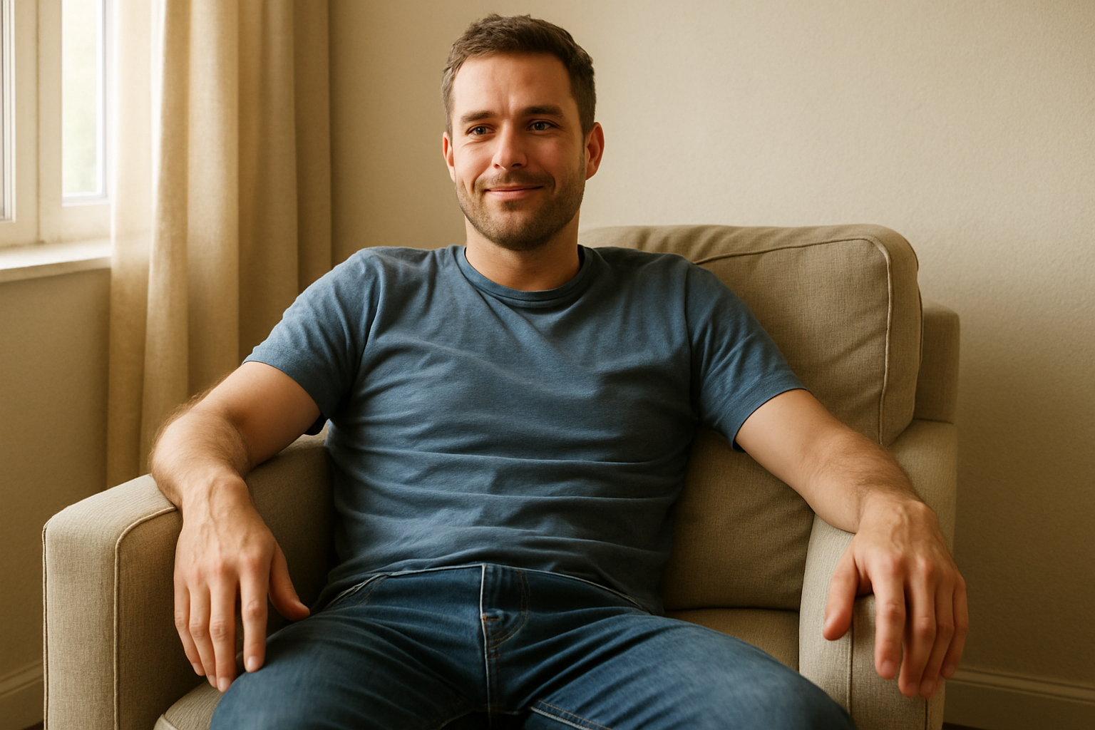 image d'un homme assis